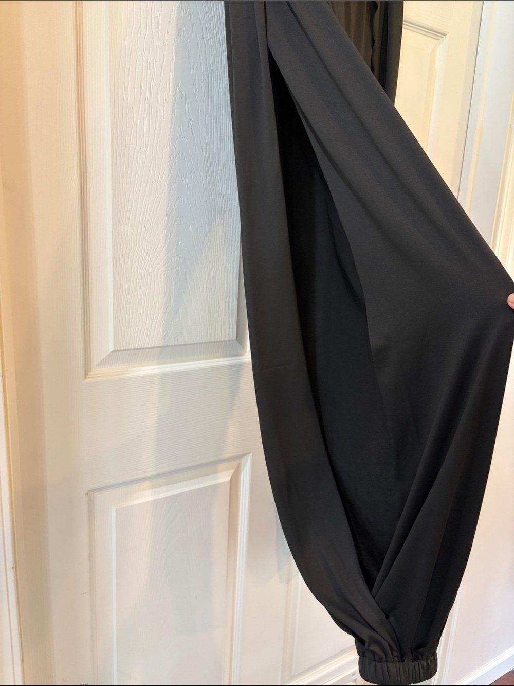 Black Wide Leg High Slit Harem Pants- NWOT - Picture 7 of 12